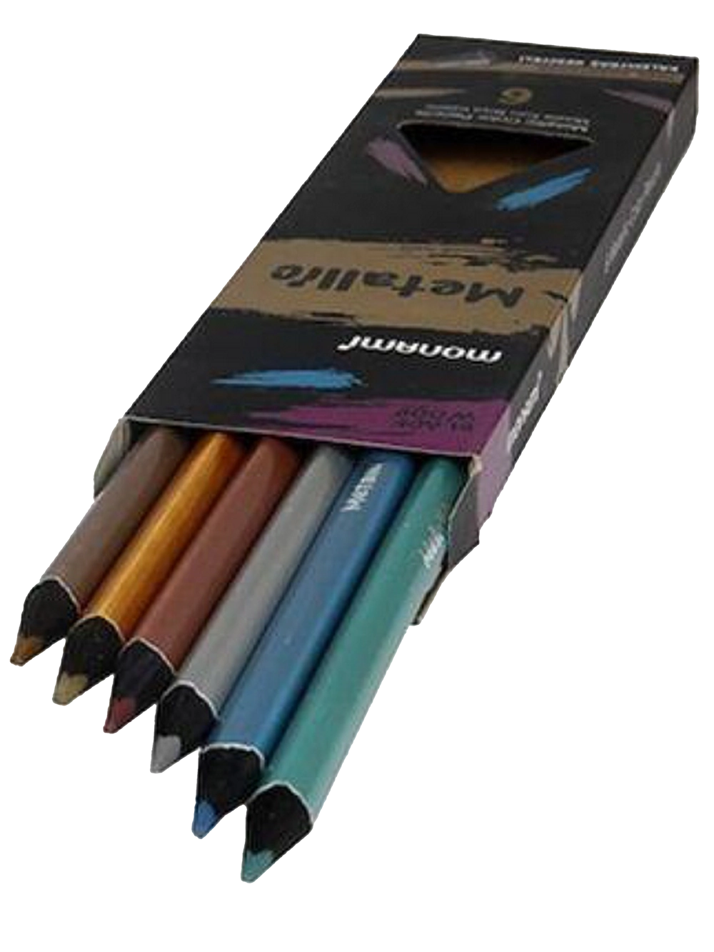 Monami Jumbo Kuru Boya Kalemi 6 Metalik Renk