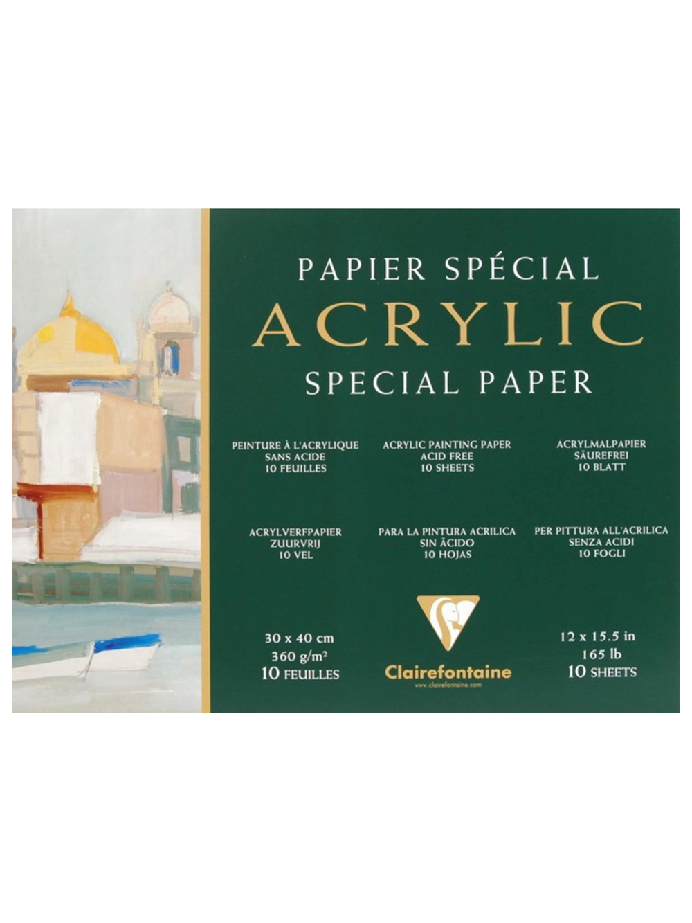 Clairefontaine Akrilik Blok 360 g 30x40 cm 10 Yaprak