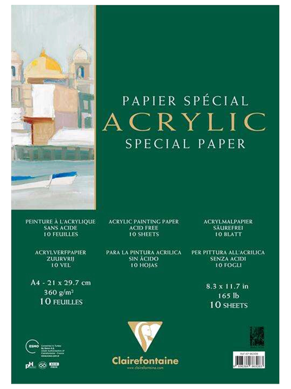 Clairefontaine Akrilik Blok 360 g A4 10 Yaprak