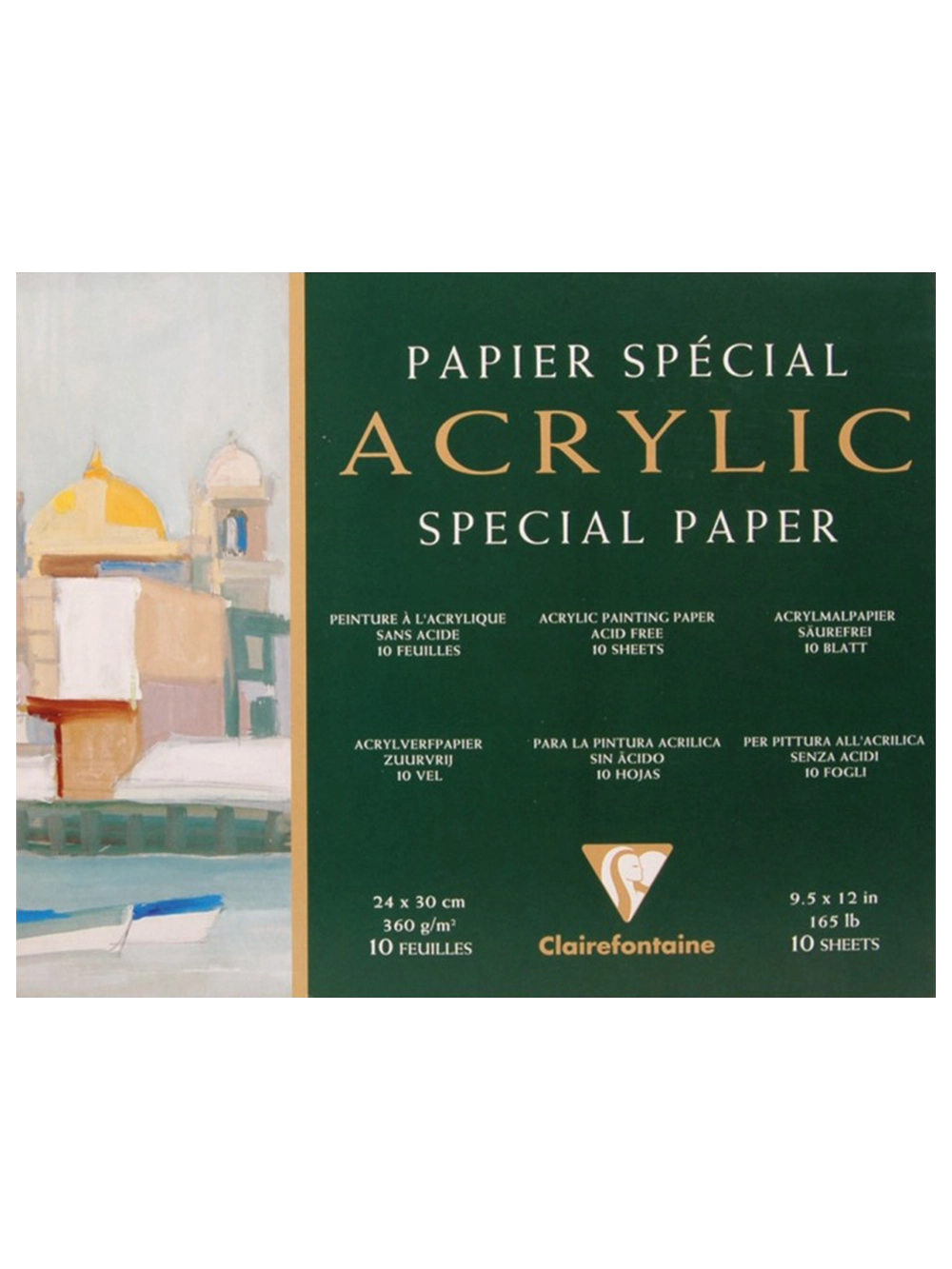 Clairefontaine Akrilik Blok 360 g 24x30 cm 10 Yaprak