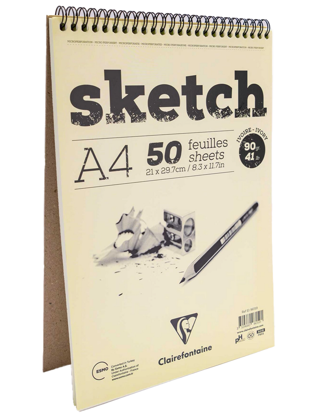 Clairefontaine Ivory Eskiz Blok 90 g A4 50 Yaprak Spiralli