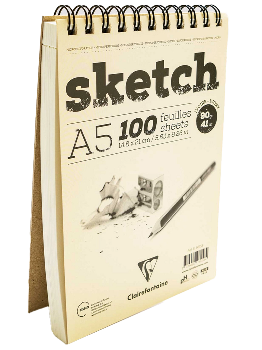 Clairefontaine Ivory Eskiz Blok 90 g A5 100 Yaprak Spiralli