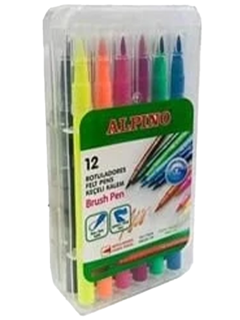 Alpino Fırça Uçlu Keçeli Kalem 12 Renk