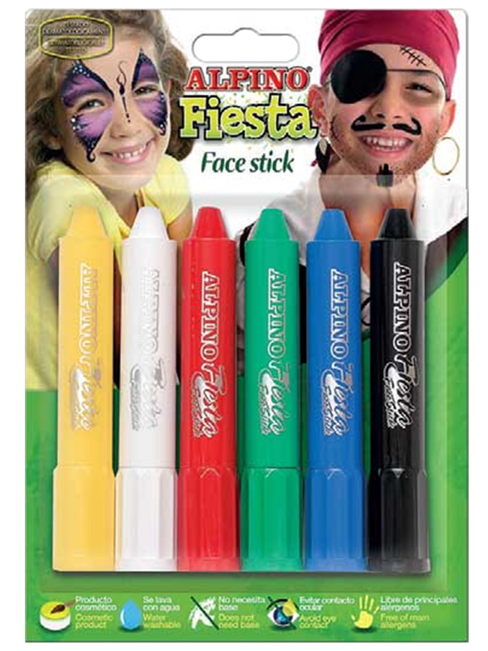Alpino Fiesta Stick Yüz Boyası 6 Renk