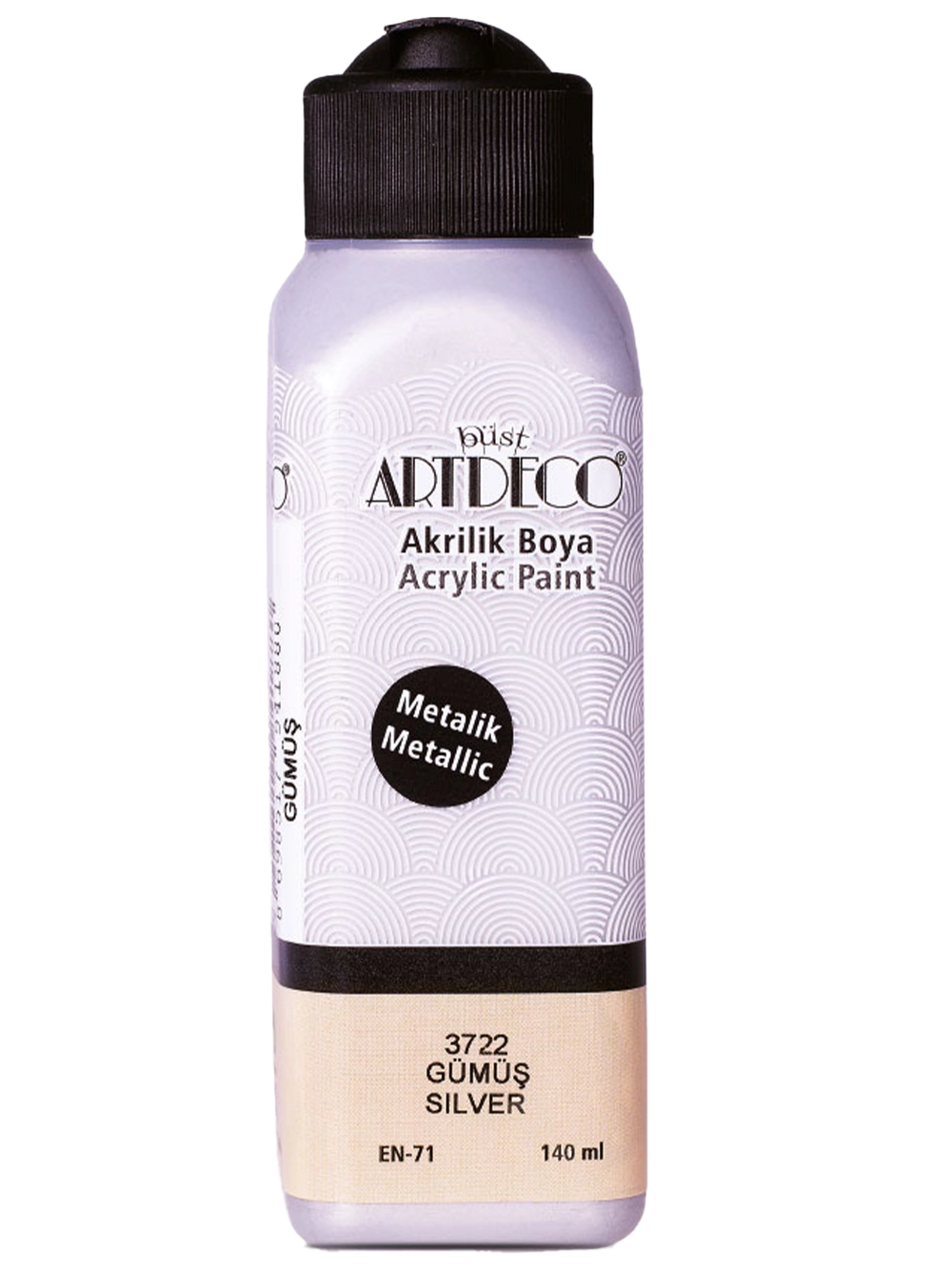 Artdeco Akrilik Boya 140 ml Metalik Gümüş 3722