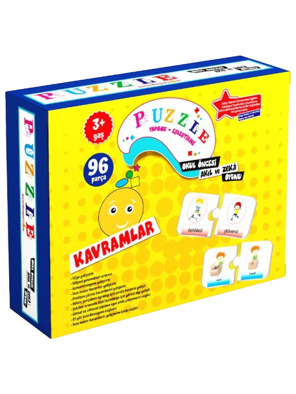 Beceri Dünyası Puzzle Kavramlar Okul Öncesi Akıl ve Zeka Oyunu 96 Parça