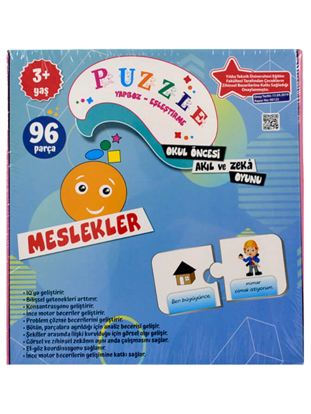 Beceri Dünyası Puzzle Meslekler Okul Öncesi Akıl ve Zeka Oyunu 96 Parça