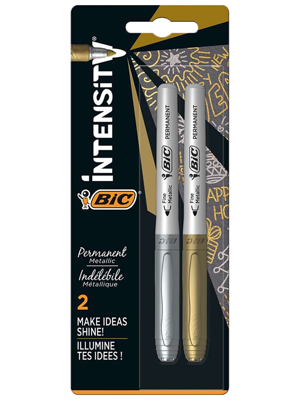 Bic Marking Fine Metallic Permanent Marker Altın-Gümüş