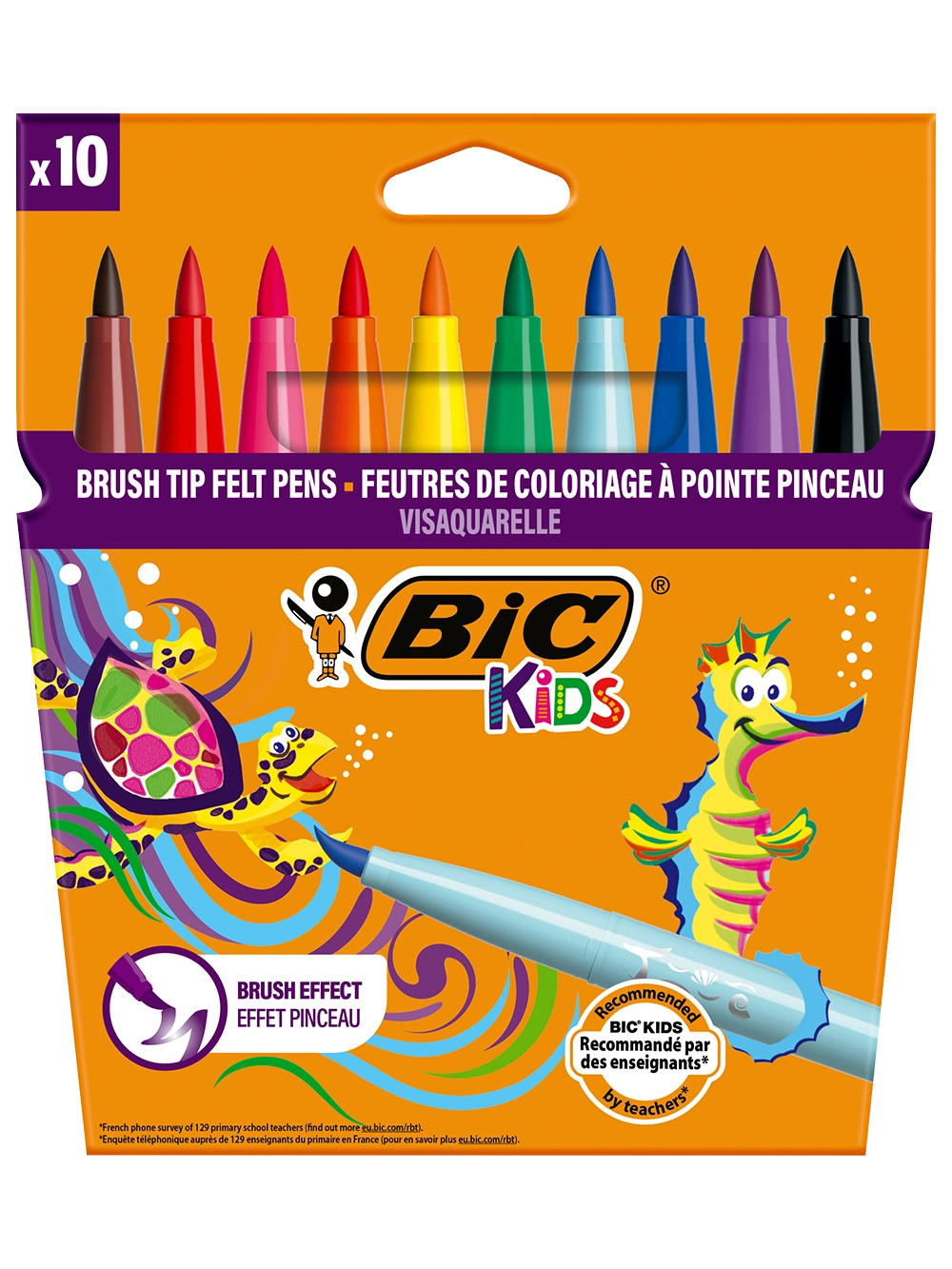 Bic Kids Visaquarelle Fırça Uçlu Keçeli Kalem 10 Renk