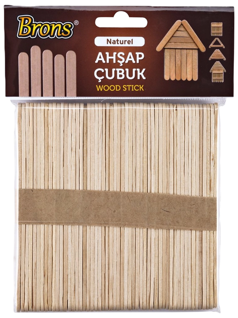 Brons Ahşap Çubuk Geniş Natürel BR-901