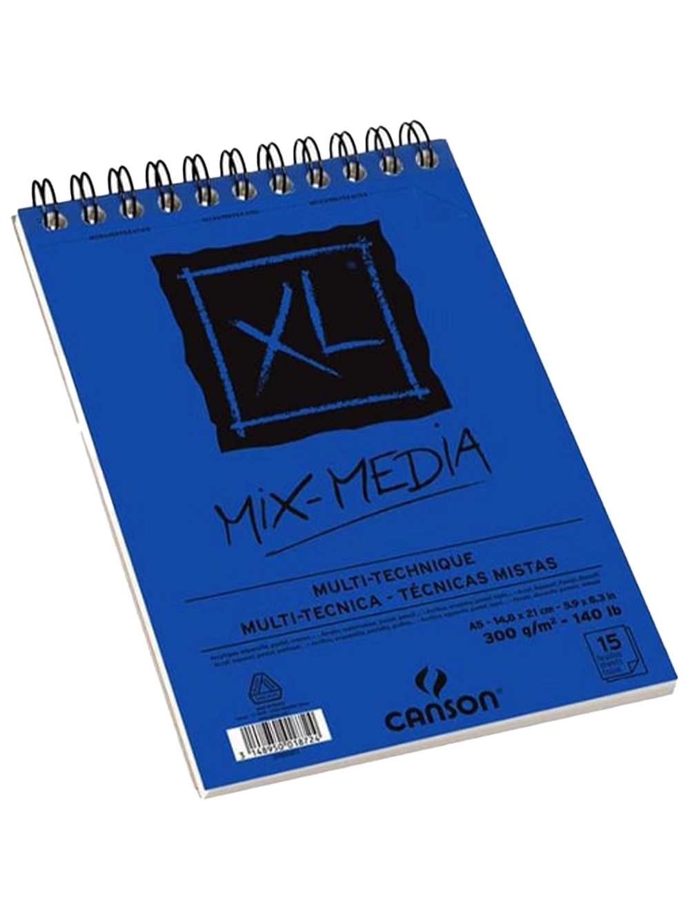 Canson XL Mix Media Multi Teknik Blok 300 g A5 15 Yaprak Spiralli