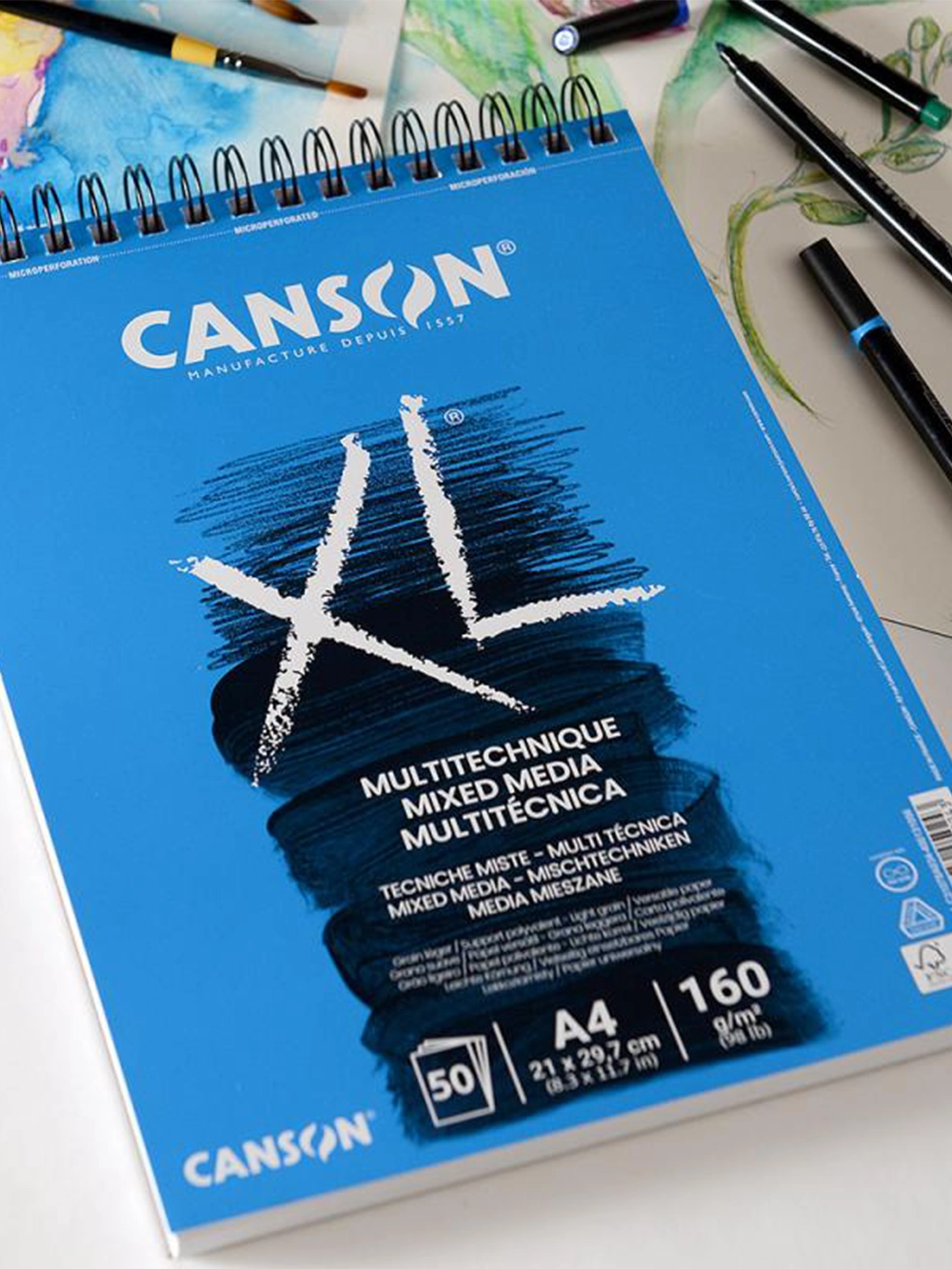 Canson XL Mix Media Multi Teknik Blok 300 g A5 15 Yaprak Spiralli