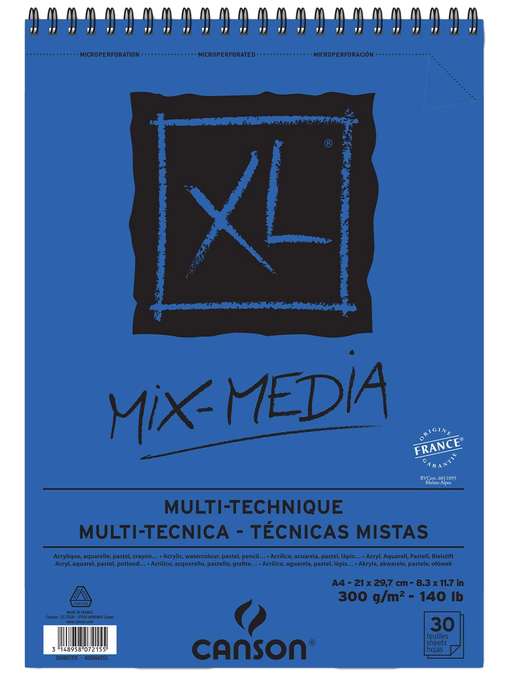 Canson XL Mix Media Multi Teknik Blok 300 g A4 30 Yaprak Spiralli