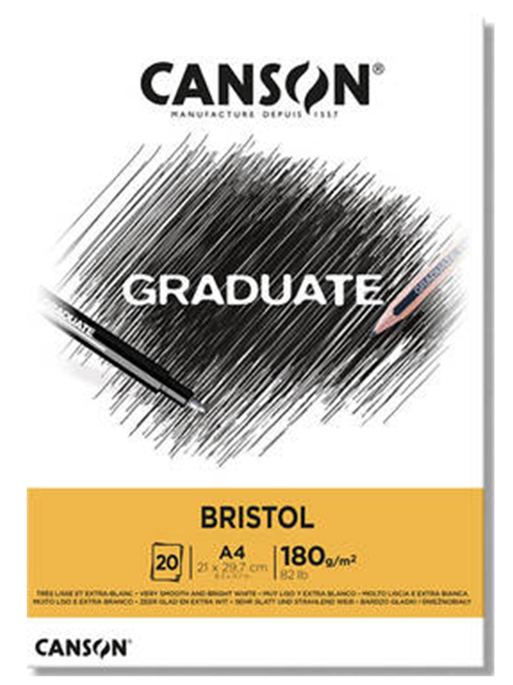 Canson Graduate Bristol Blok 180 g A4 20 Yaprak