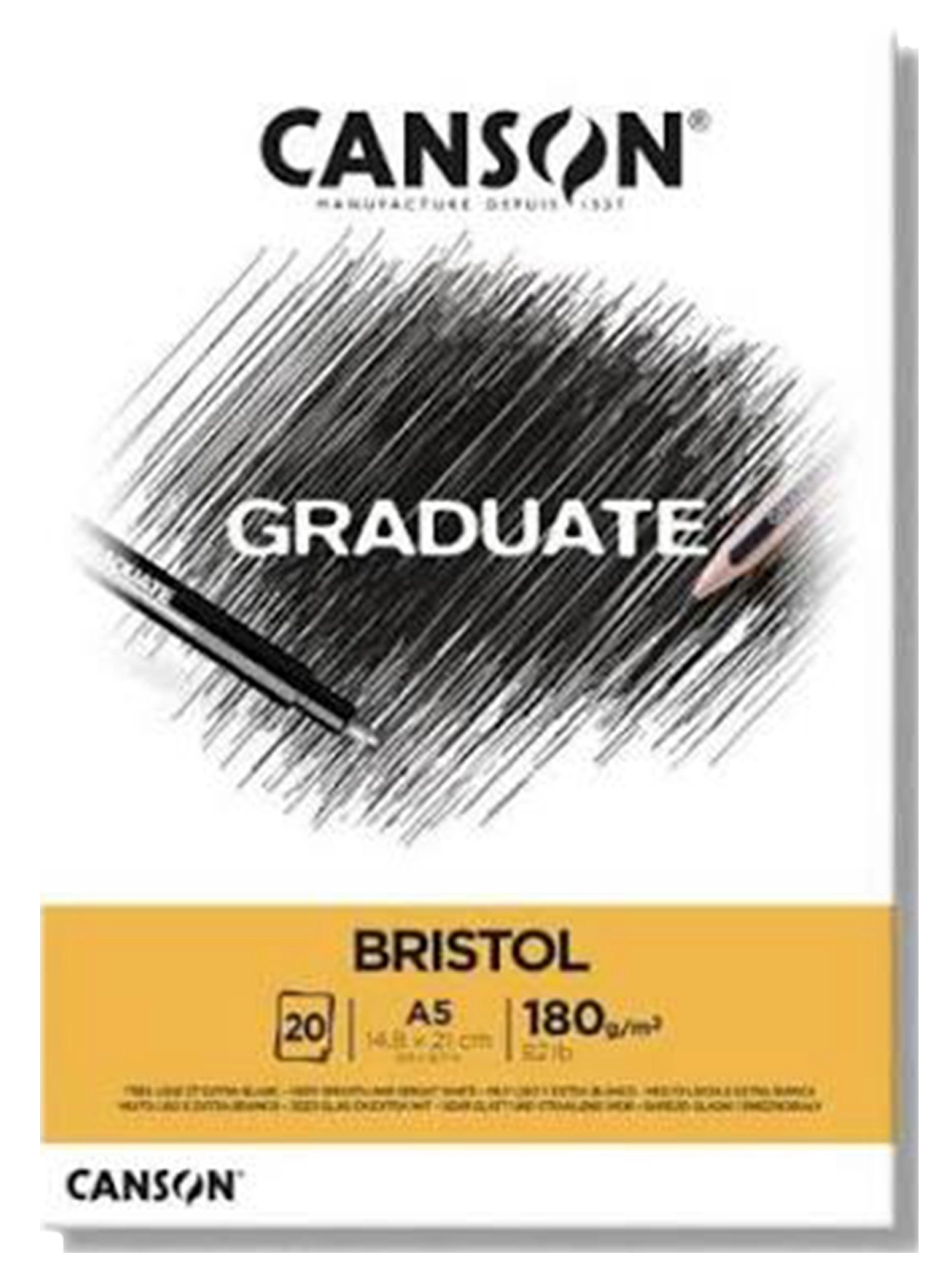 Canson Graduate Bristol Blok 180 g A5 20 Yaprak