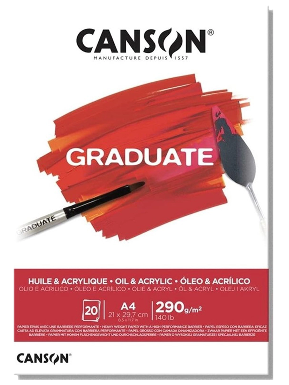 Canson Graduate Yağlı Ve Akrilik Blok 290 g A4 20 Yaprak