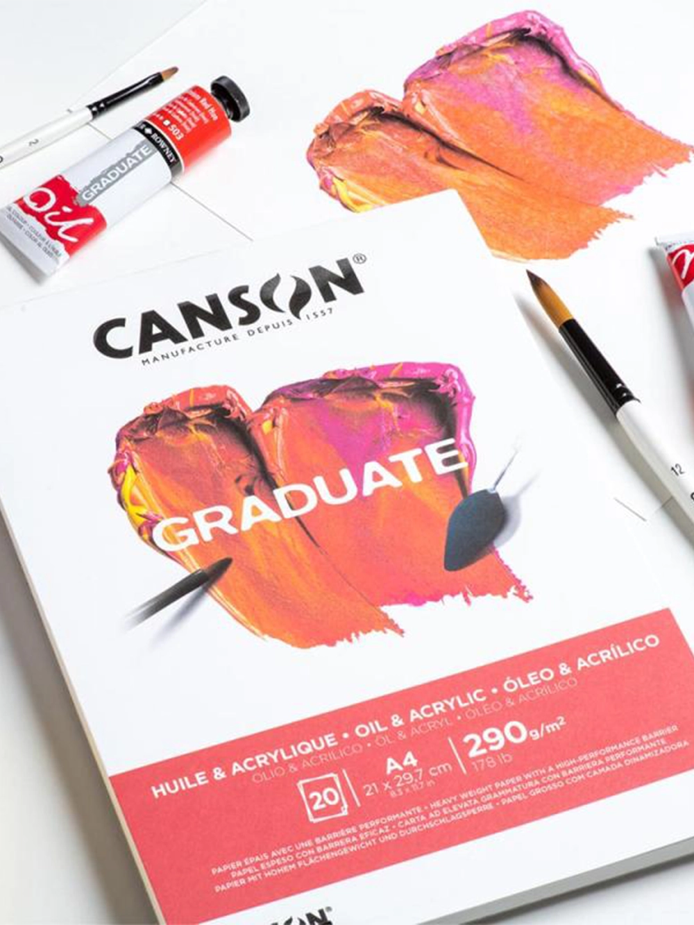 Canson Graduate Yağlı ve Akrilik Blok 290 g A5 20 Yaprak