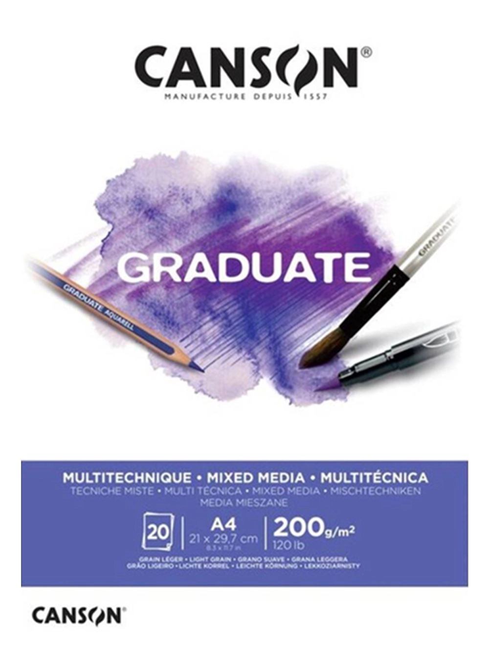 Canson Graduate Multi Teknik Blok 200 g A4 20 Yaprak