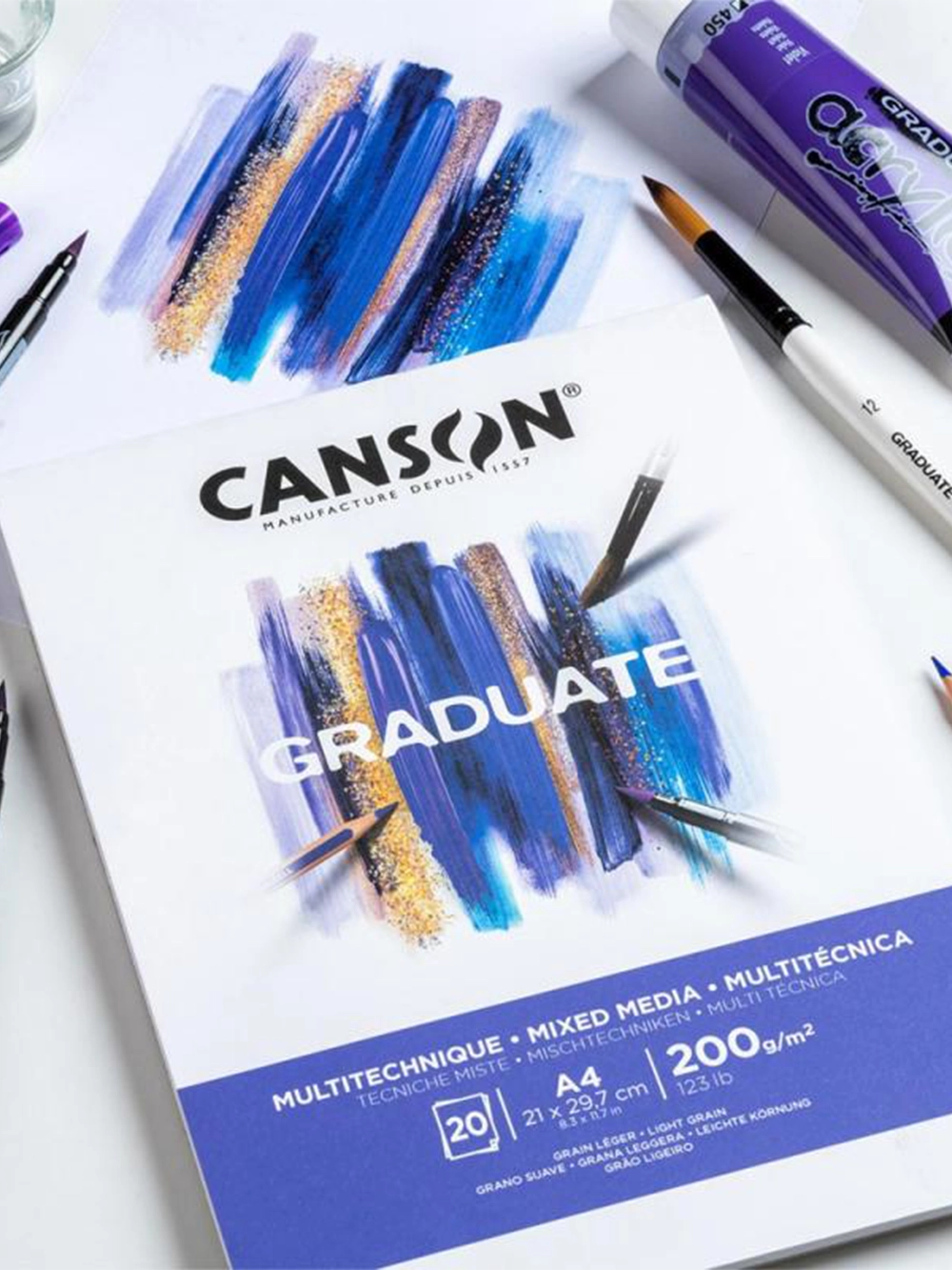Canson Graduate Multi Teknik Blok 200 g A4 20 Yaprak