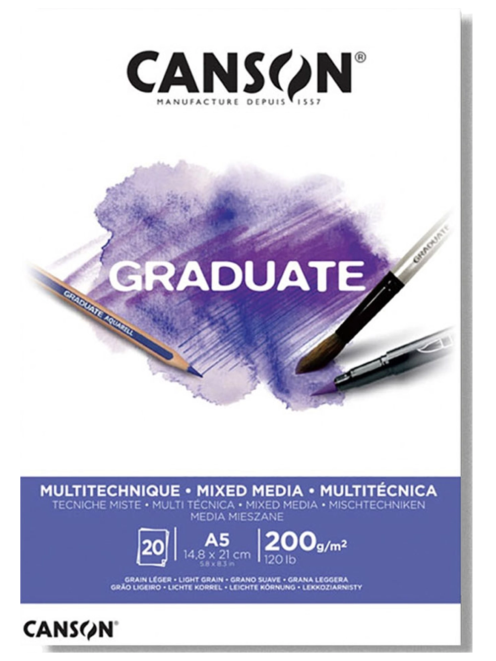 Canson Graduate Multi Teknik Blok 200 g A5 20 Yaprak