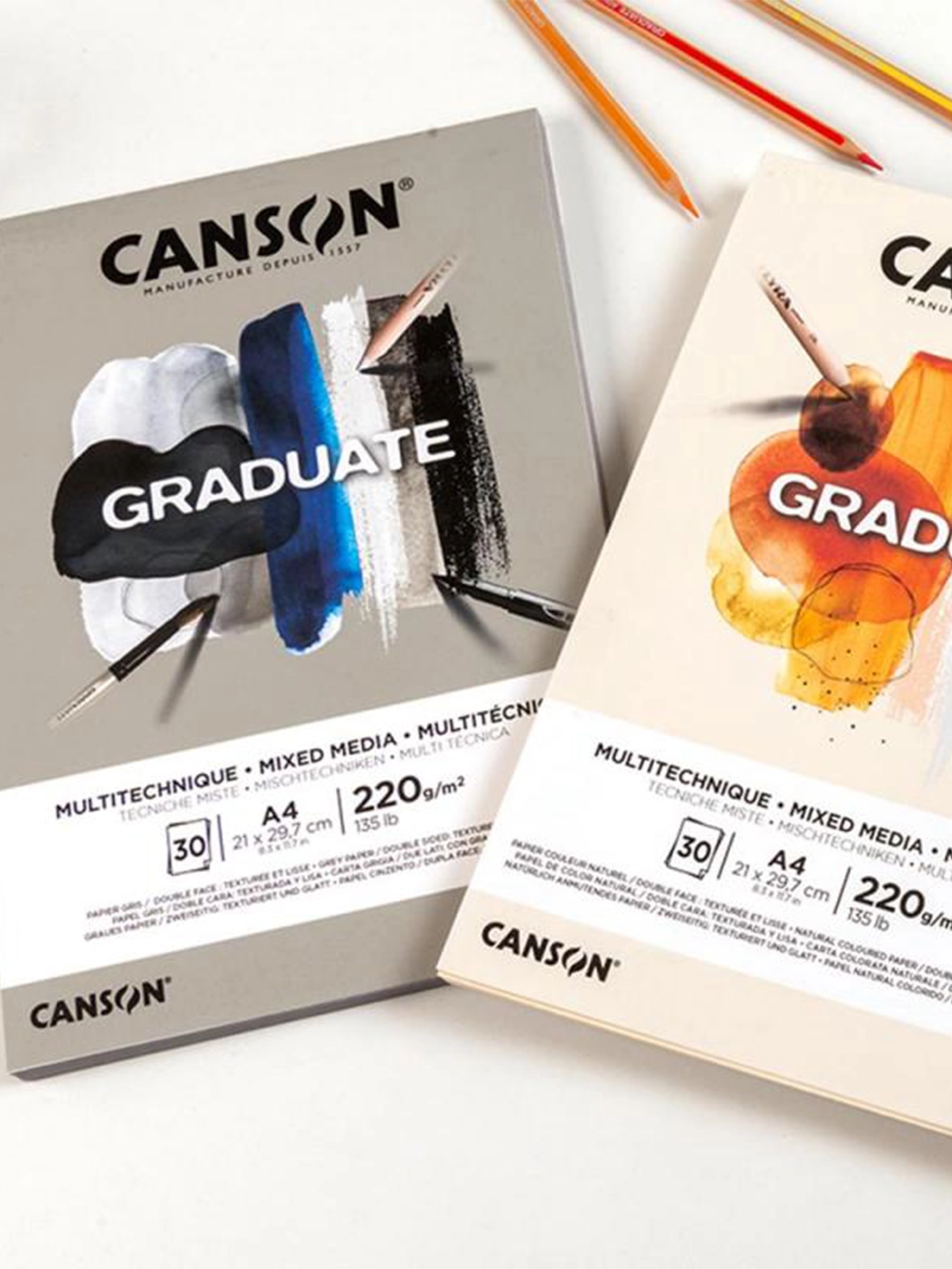 Canson Graduate Multi Teknik Gri Blok 220 g A4 30 Yaprak
