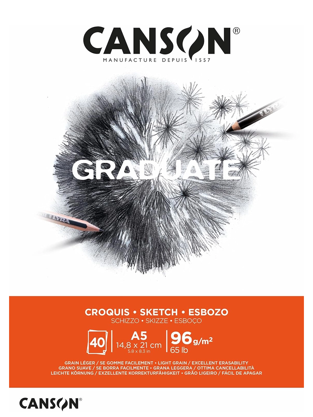 Canson Graduate Eskiz Blok 96 g A5 40 Yaprak