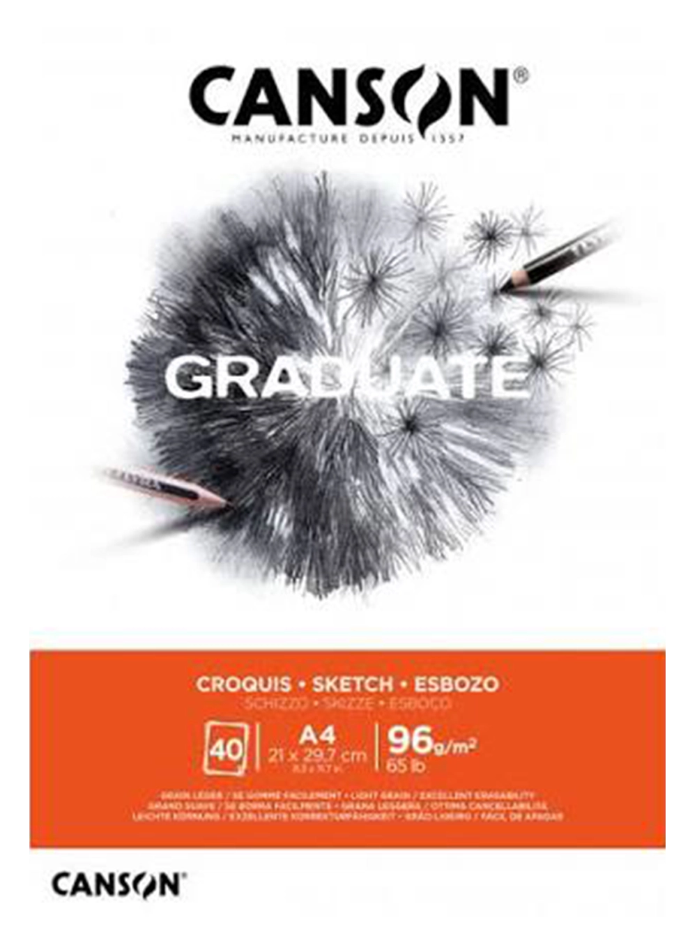 Canson Graduate Eskiz Blok 96 g A4 40 Yaprak