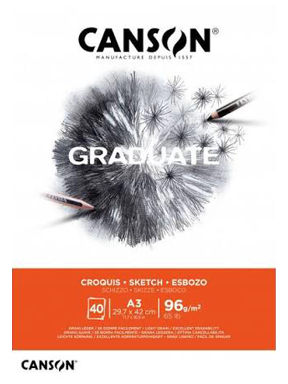 Canson Graduate Eskiz Blok 96 g A3 40 Yaprak