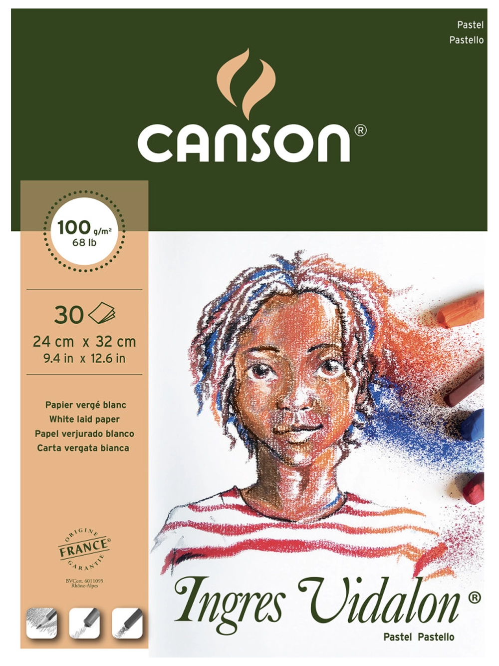 Canson Ingres Vidalon Pastel Blok 100 g 24x32 cm 30 Yaprak