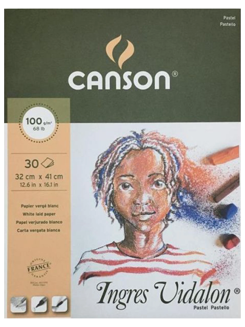 Canson Ingres Vidalon Pastel Blok 100 g 32x41 cm 30 Yaprak