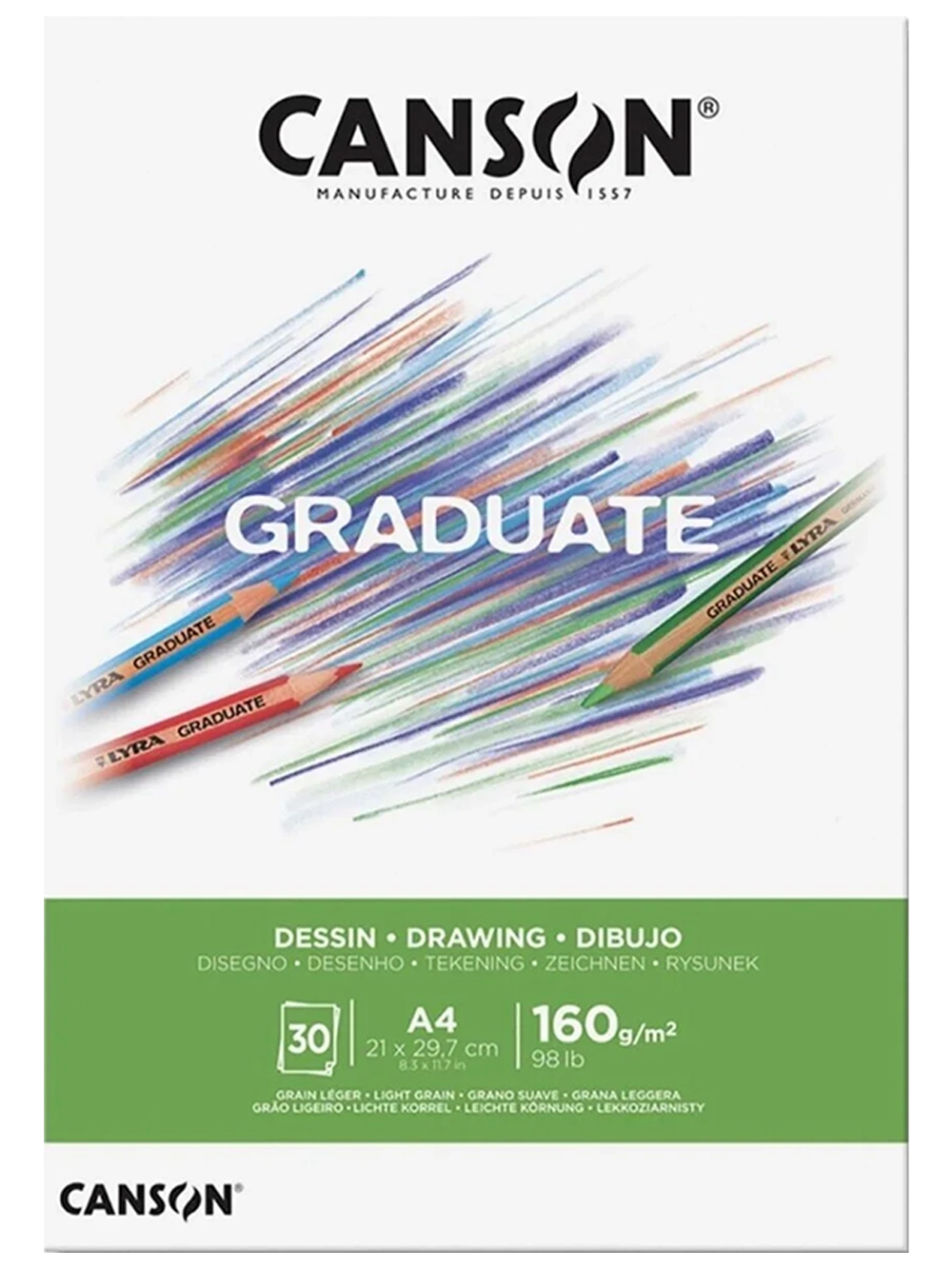 Canson Graduate Çizim Blok 160 g A3 30 Yaprak