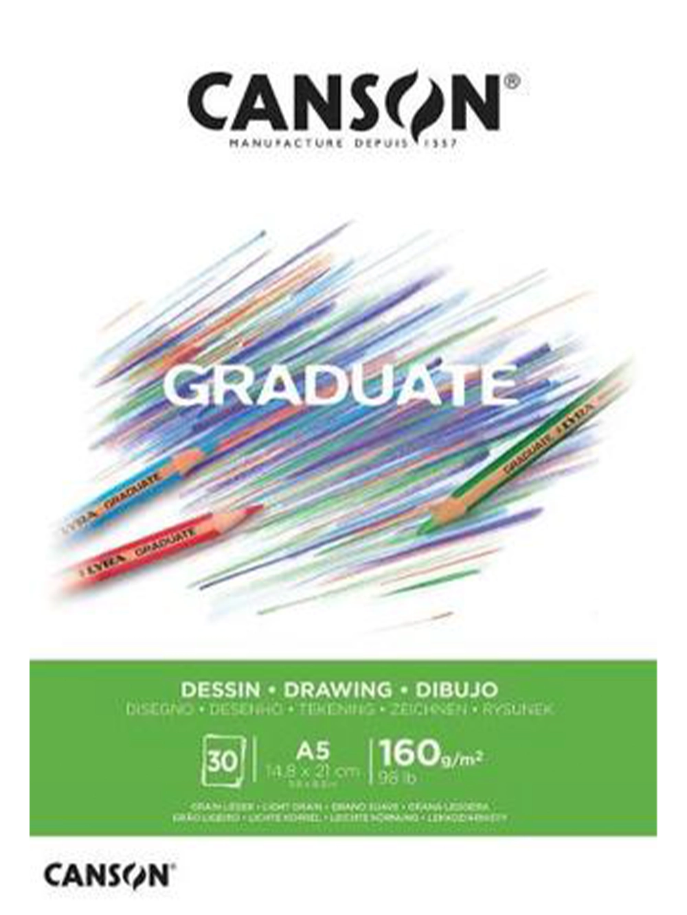 Canson Graduate Çizim Blok 160 g A5 30 Yaprak
