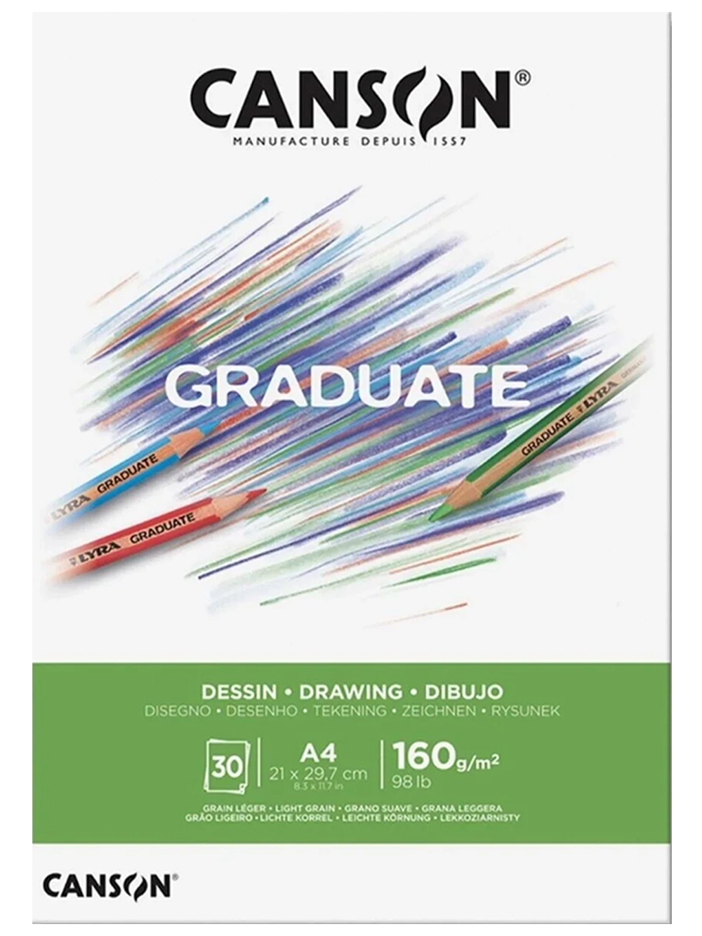 Canson Graduate Çizim Blok 160 g A4 30 Yaprak