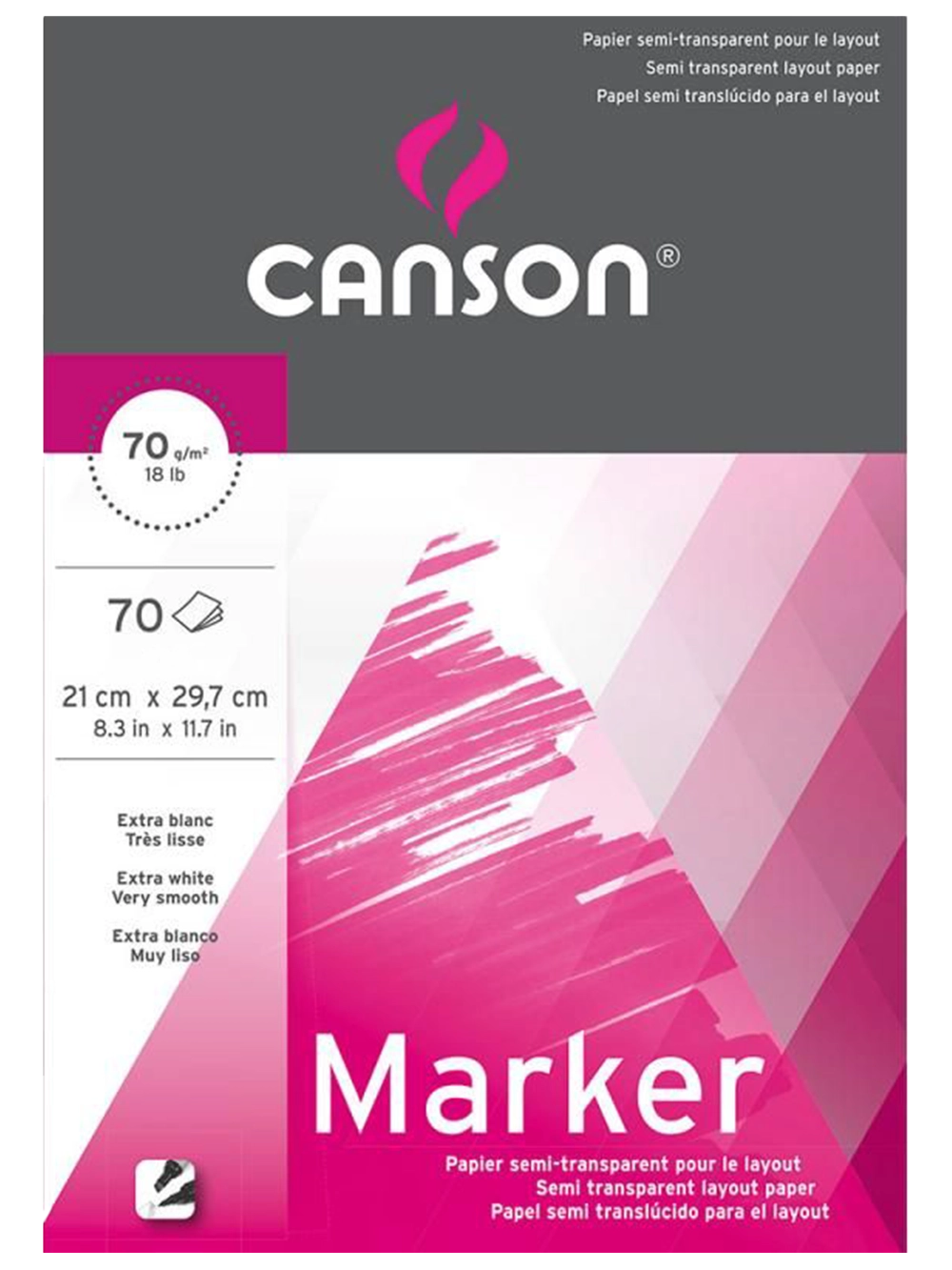 Canson Graphic Arts Marker Blok 70 g A3 70 Yaprak