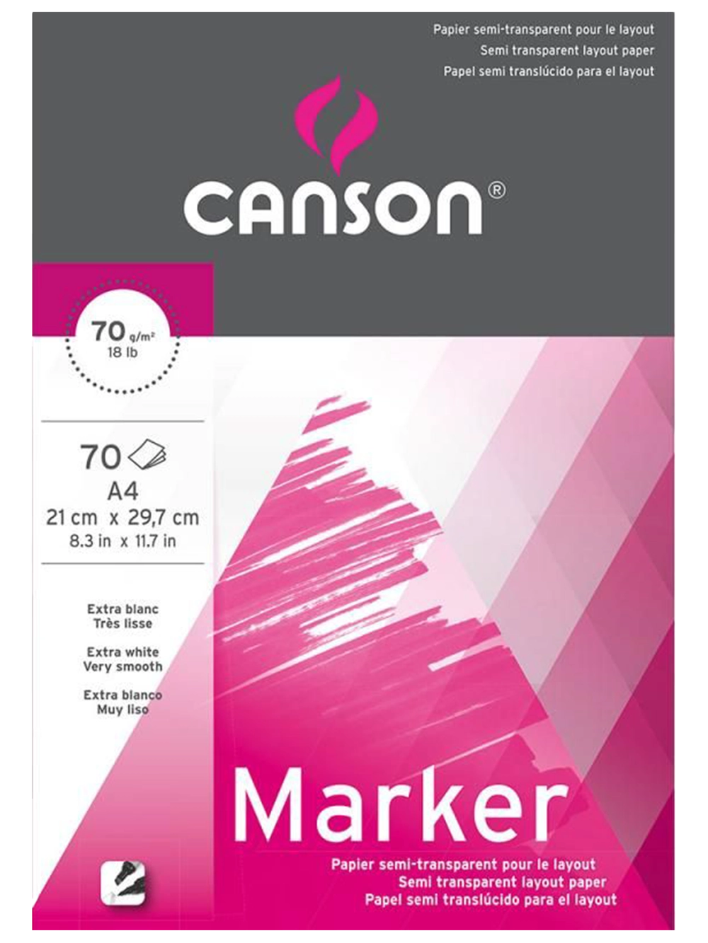Canson Graphic Arts Marker Blok 70 g A4 70 Yaprak