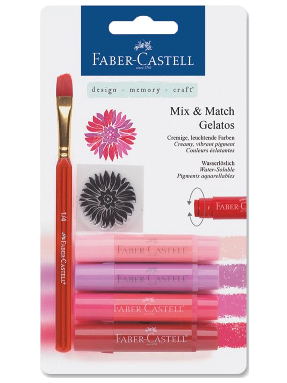 Faber-Castell Gelatos Suda Çözünebilen Mum Boya 4 Renk Kırmızı Tonlar