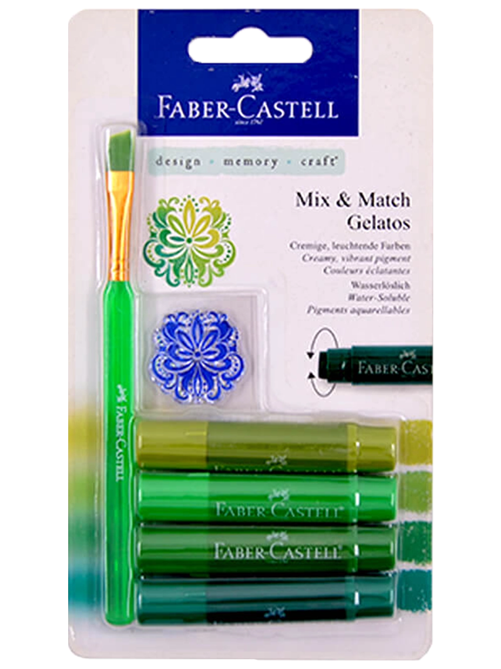 Faber-Castell Gelatos Suda Çözünebilen Mum Boya 4 Renk Yeşil Tonlar