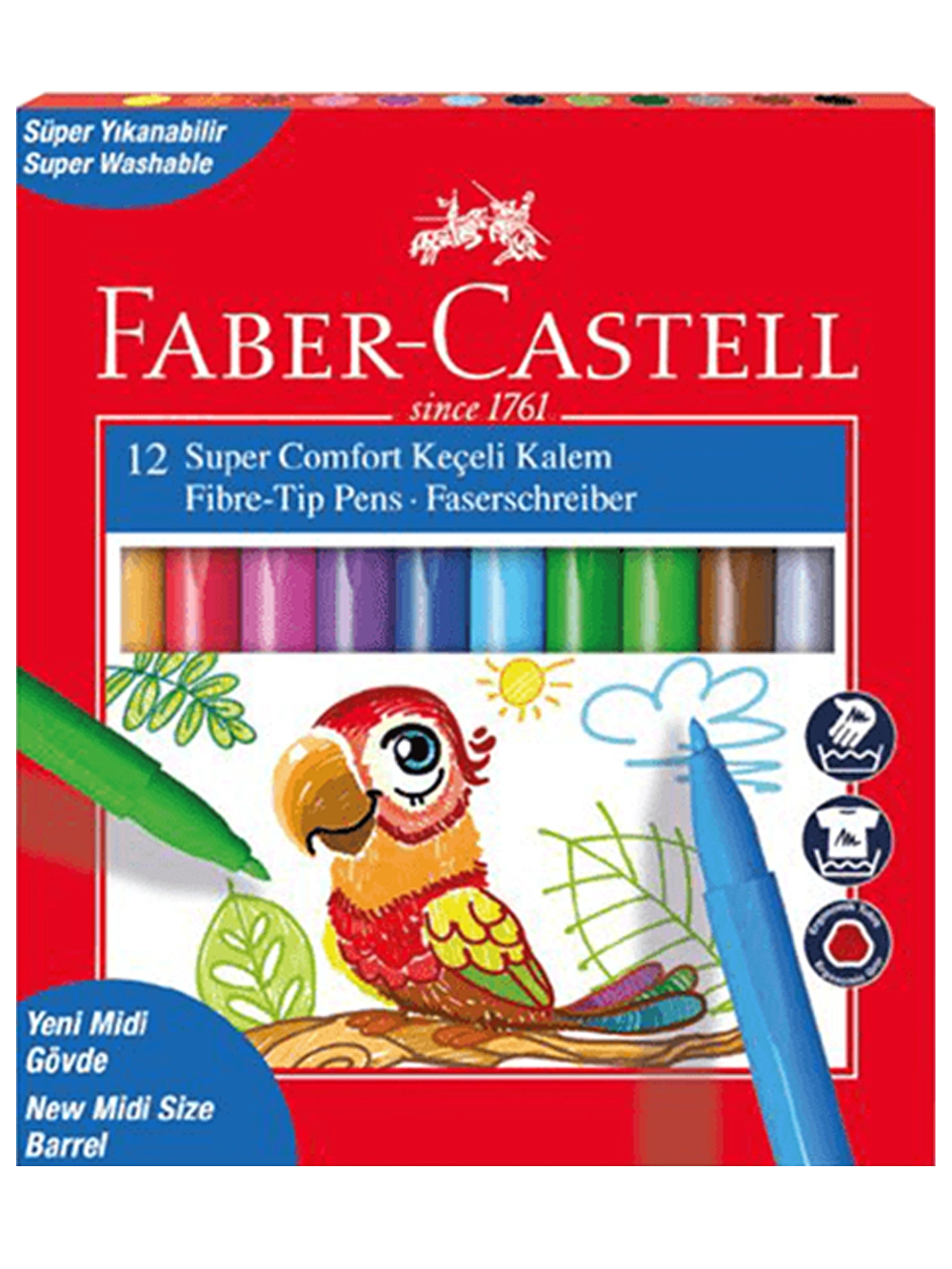 Faber-Castell Super Comfort Keçeli Kalem 12 Renk